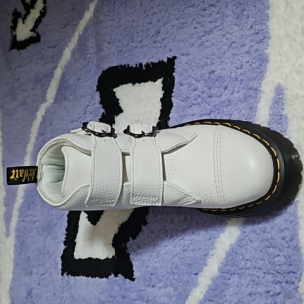 Doc Martens Devon Flower Milled Nappa Leather White Women's 8 - Picture 5 of 6